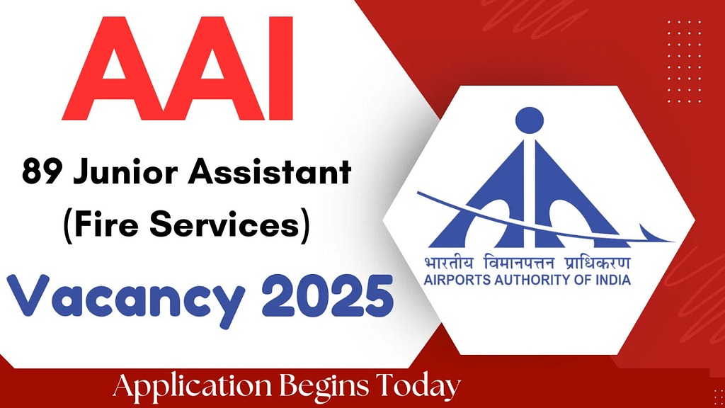 Airport Authority of India AAI Junior Assistant Fire Service Apply Online for 89 Post